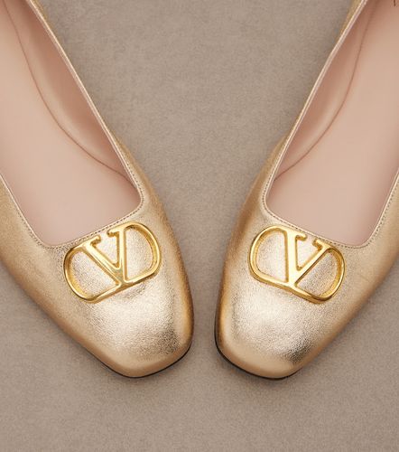 Ballerines VLogo en cuir métallisé - Valentino Garavani - Modalova