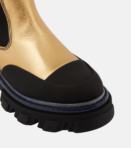 Bottines Chelsea en cuir métallisé - Ganni - Modalova
