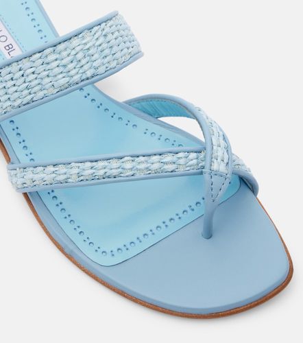 Mules Susara en raphia - Manolo Blahnik - Modalova