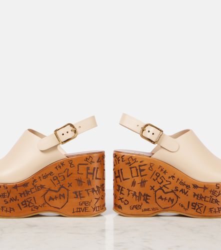 Chloé Sandales compensées Maxime en cuir - Chloe - Modalova