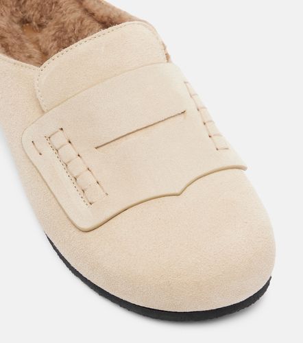 Mules en daim et shearling - Jacquemus - Modalova