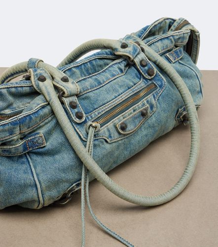 Sac Le City East-West en denim - Balenciaga - Modalova