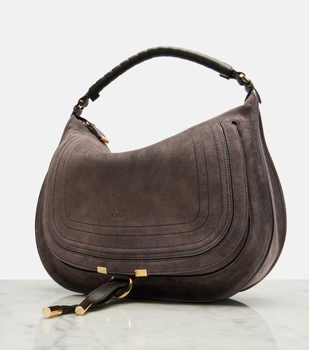 Chloé Sac Marcie en daim avec garniture en cuir - Chloe - Modalova