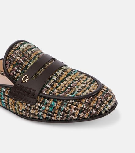 Mules en bouclé à finitions en cuir - Gianvito Rossi - Modalova