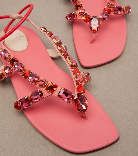 Sandales en daim à ornements - Valentino Garavani - Modalova