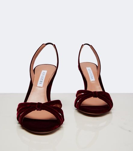 Sandales slingback Tati en velours - Aquazzura - Modalova