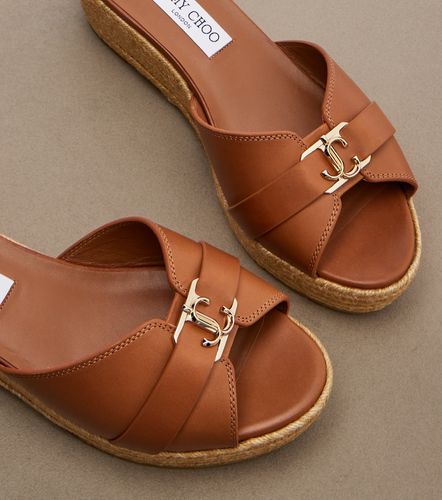 Mules compensées Leda en cuir - Jimmy Choo - Modalova