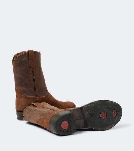 Bottines santiags en daim et cuir - RRL - Modalova