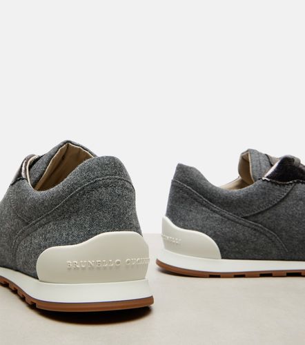 Baskets en feutre et cuir - Brunello Cucinelli - Modalova
