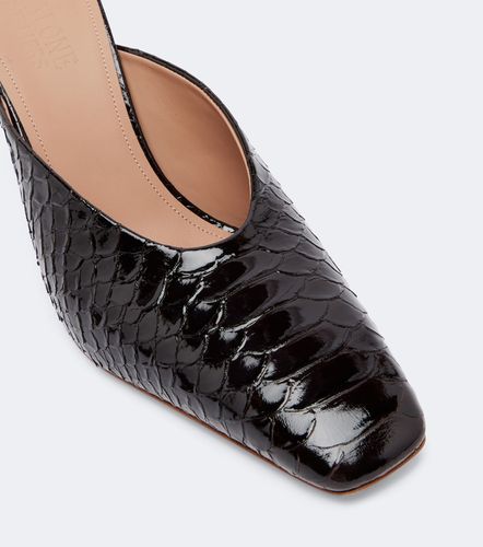 Mules Rowe en cuir verni façon croco - Malone Souliers - Modalova