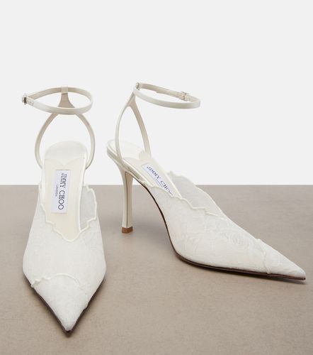 Escarpins Faiz en satin et dentelle - Jimmy Choo - Modalova