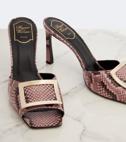 Mules Trompette en cuir façon serpent - Roger Vivier - Modalova