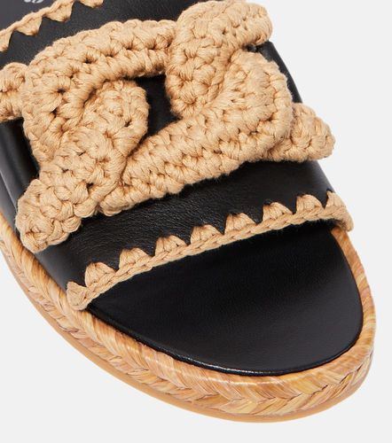 Tod's Mules Kate en cuir et jute - Tod's - Modalova