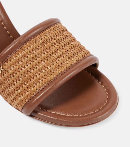 Mules Marbella en raphia à finitions en cuir - Gianvito Rossi - Modalova