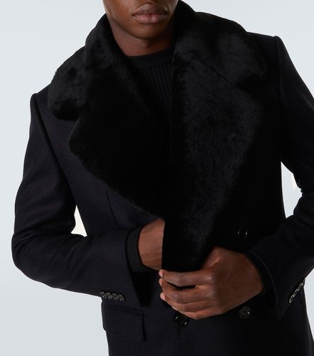 Blazer en laine vierge et shearling - Dolce&Gabbana - Modalova