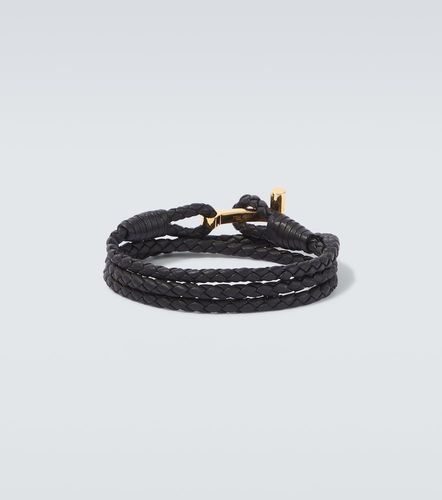 Tom Ford Bracelet T en cuir tressé - Tom Ford - Modalova