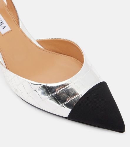 Escarpins slingback Milanese en cuir métallisé - Aquazzura - Modalova