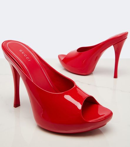 Gucci Mules à plateau en cuir - Gucci - Modalova