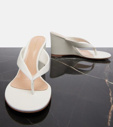 Mules compensées en cuir - Gianvito Rossi - Modalova