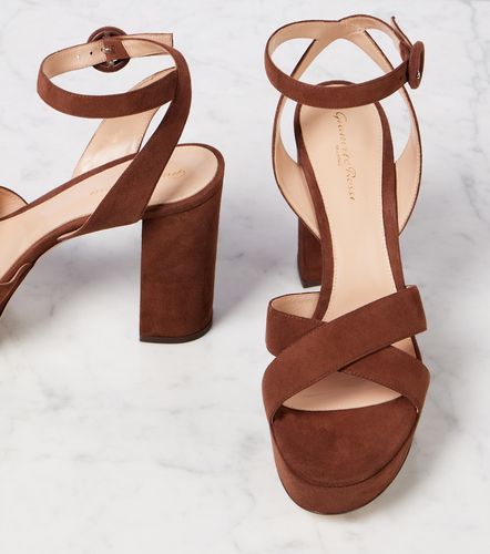 Sandales Sabrina en daim - Gianvito Rossi - Modalova