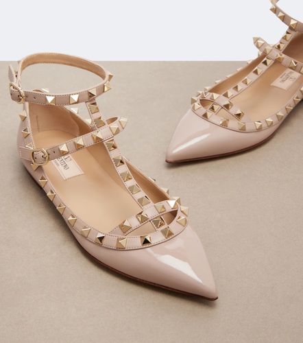 Ballerines Rockstud en cuir verni - Valentino Garavani - Modalova