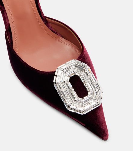 Escarpins slingback Camelia 90 en velours - Amina Muaddi - Modalova