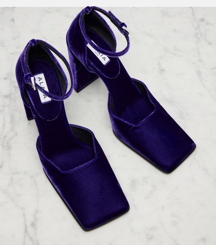 Alaïa Escarpins Square 90 en velours - Alaia - Modalova