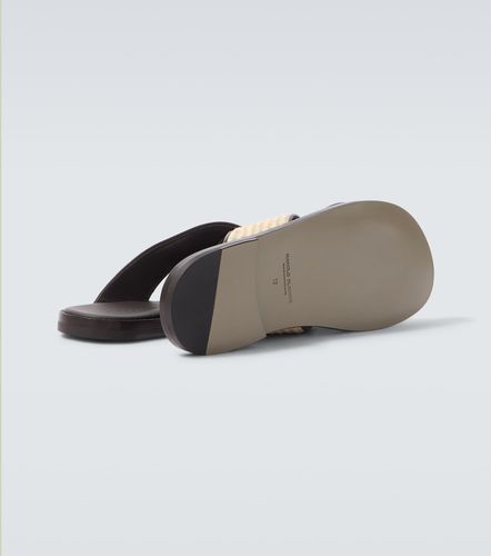 Mules Otawi en cuir et raphia - Manolo Blahnik - Modalova