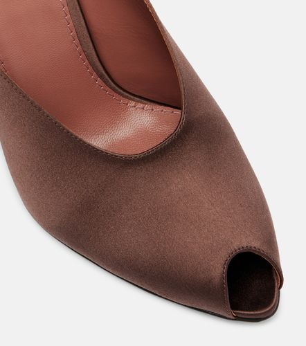 Mules compensées Nina 105 en satin - Paris Texas - Modalova