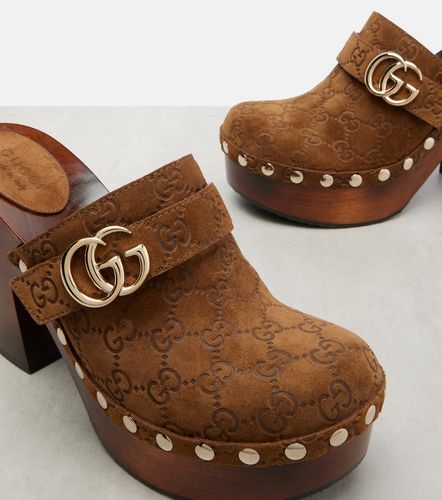 Gucci Mules Double G en daim - Gucci - Modalova