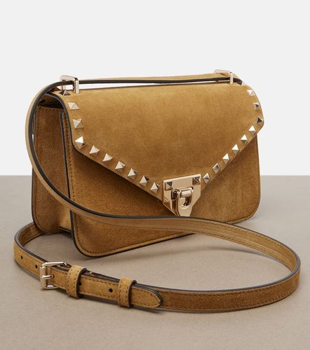 Sac porté épaule Rockstud Small en daim - Valentino Garavani - Modalova