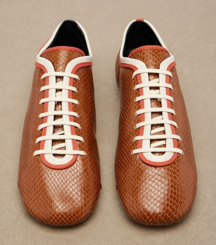 Baskets en cuir façon serpent - Dries Van Noten - Modalova