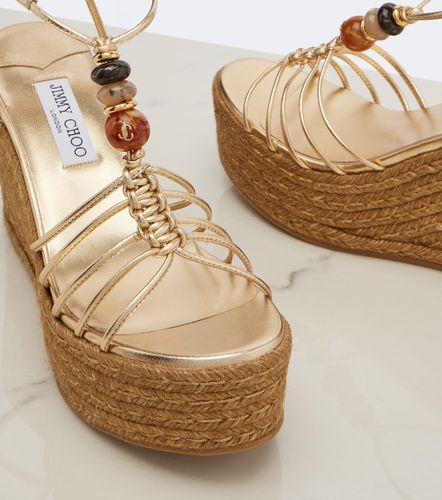 Sandales compensées Lemi en cuir métallisé - Jimmy Choo - Modalova