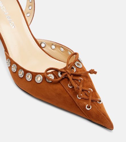 Escarpins slingback Crystalized Corset 65 en daim - Mach & Mach - Modalova