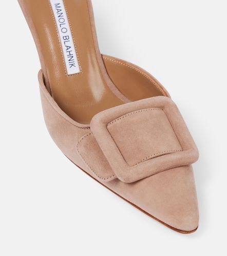 Mules Maysale 70 en daim - Manolo Blahnik - Modalova
