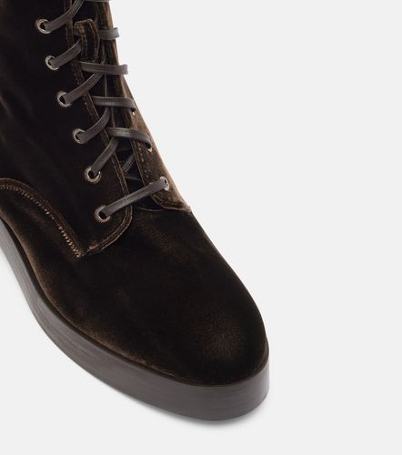 Bottines Ben 20 en velours et cuir - Aquazzura - Modalova