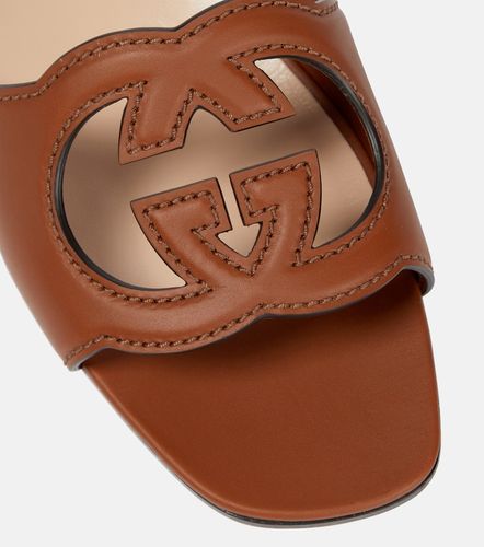 Gucci Mules Interlocking G en cuir - Gucci - Modalova