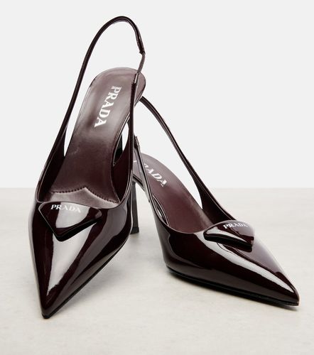 Escarpins slingback en cuir verni - Prada - Modalova