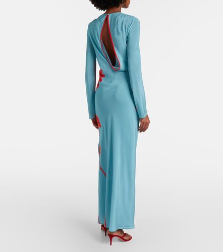 Robe longue Amelie en soie à motif floral - SIR - Modalova