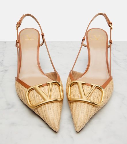 Escarpins slingback VLogo en cuir - Valentino Garavani - Modalova