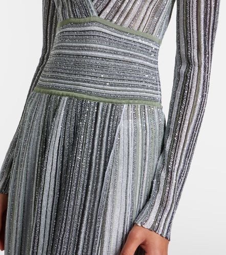 Robe midi en lamé à rayures - Missoni - Modalova