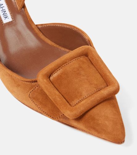 Escarpins Maysli 70 en daim - Manolo Blahnik - Modalova