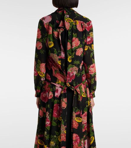 Robe midi en georgette et jersey - Junya Watanabe - Modalova