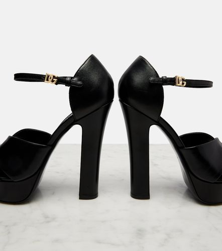 Sandales à plateau en cuir - Dolce&Gabbana - Modalova