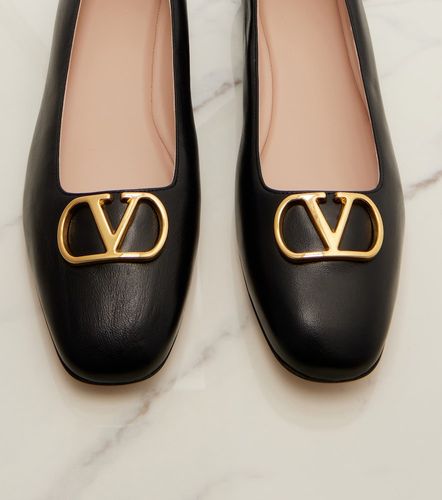 Ballerines VLogo en cuir - Valentino Garavani - Modalova