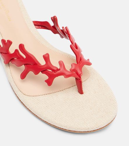 Tongs en toile et cuir - Gianvito Rossi - Modalova