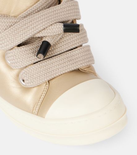 Baskets Jumbolace en cuir métallisé - Rick Owens - Modalova