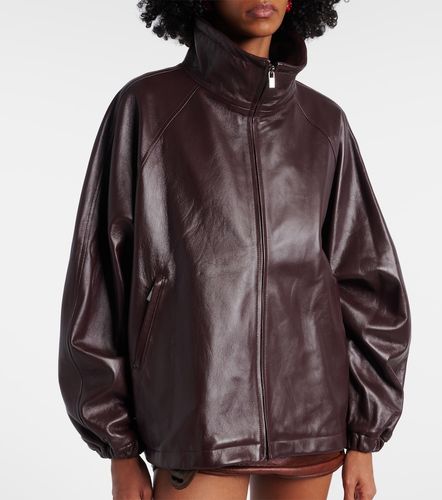 Veste bomber oversize en cuir - Magda Butrym - Modalova