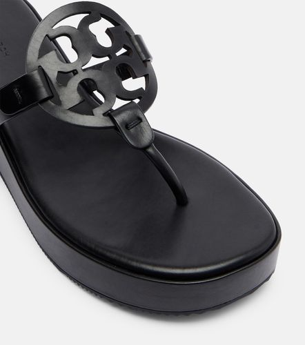 Tongs Miller en cuir à plateforme - Tory Burch - Modalova