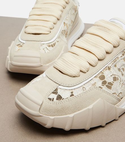 Baskets Runner en dentelle et daim - Dolce&Gabbana - Modalova